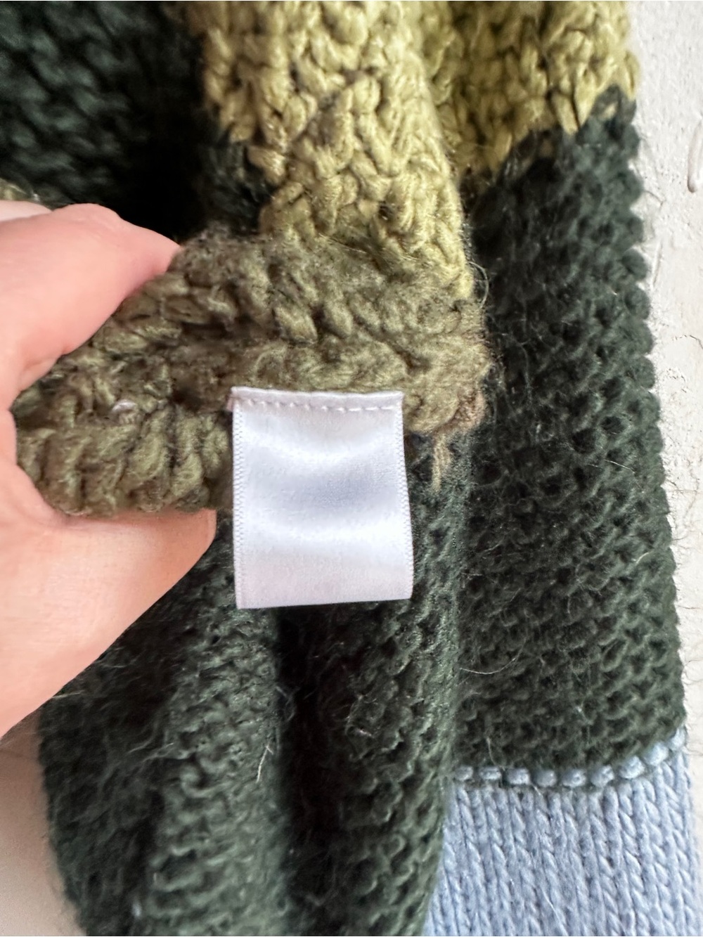 Lelis Cropped Chunky Knit Sweater Colorblock Cottagecore Grunge Cozy Lounge XS - Picture 11 of 11